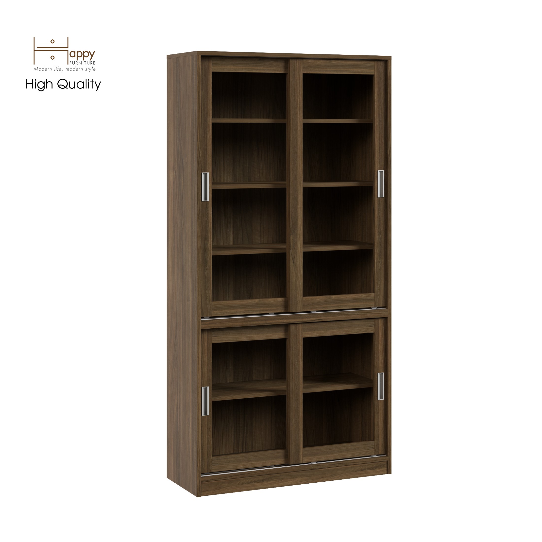 [Happy Home Furniture] LUCA, Tủ sách 4 cánh lùa, 90cm x 35cm x 180cm ( DxRxC), TCL_012