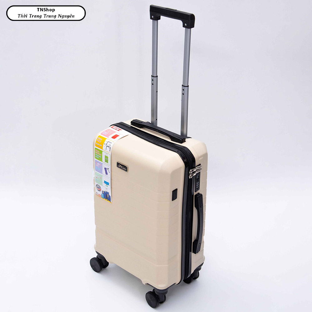 Vali Du Lịch Xbags White Titan Pro XB 6105 - Vali 20 Inch Có Cổng Sạc USB Tiện Lợi, Khóa TSA, Nhựa ABS Chống Va Đập, Thiết Kế Hiện Đại, Bền Bỉ