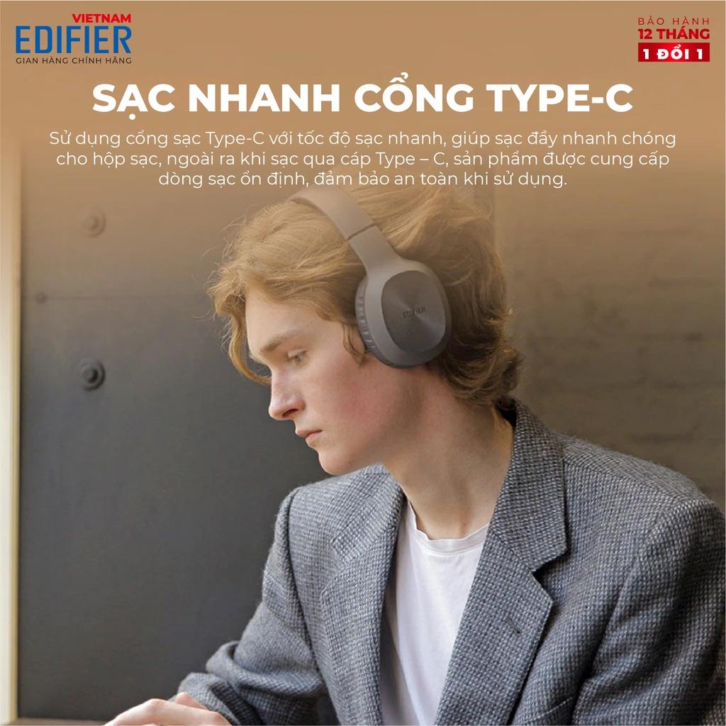 Tai nghe Bluetooth 5.1 EDIFIER W600BT - 30h Playtime - Thích hợp chơi game, học tập và làm việc trực tuyến - Hàng chính hãng