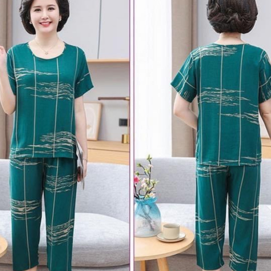 Đồ bộ trung niên cho bà cho mẹ, chất liệu mát, thấm hút mồ hôi, đồ bộ nữ kiểu set đi chơi , bộ đồ trung niên TN01