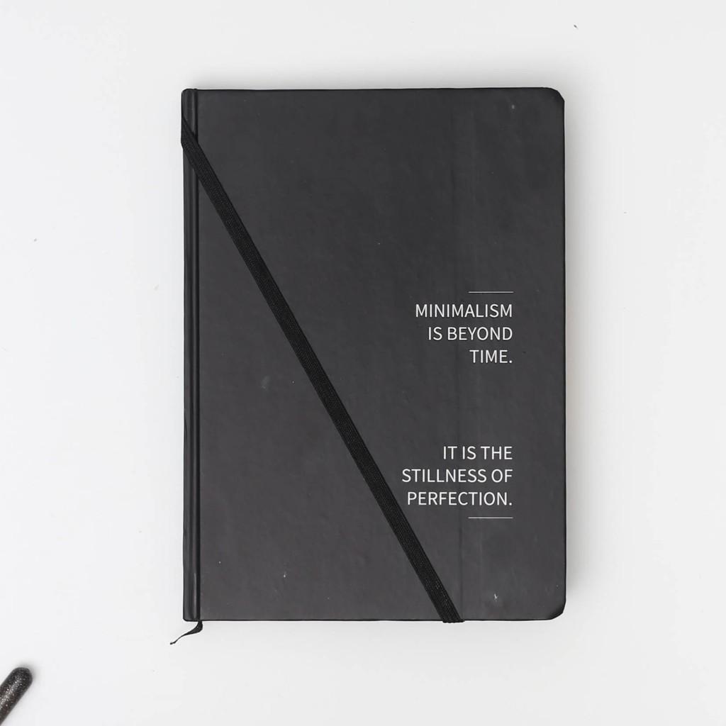 Sổ tay A7 Grid Đen Crabit - The Black Book 130GSM - Sổ tay bìa cứng ô vuông ghi chép, làm bullet journal - Sổ Minimalism