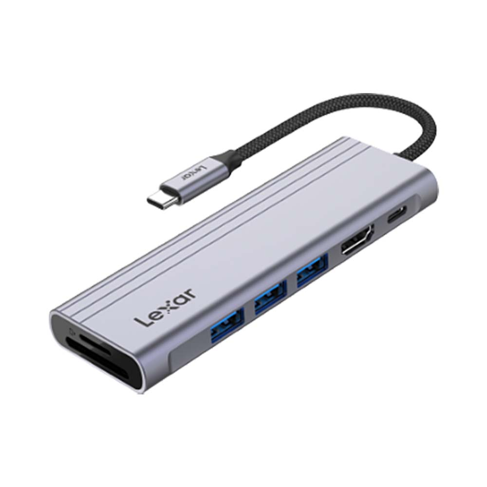 Hub USB Type-C 7-in-1 Lexar H31 LPAH31N-RNHNG | Power Delivery upto 100W | HDMI 2.0 xuất hình 4K 60z | Bảo Hành 12 Tháng - Hàng Chính Hãng