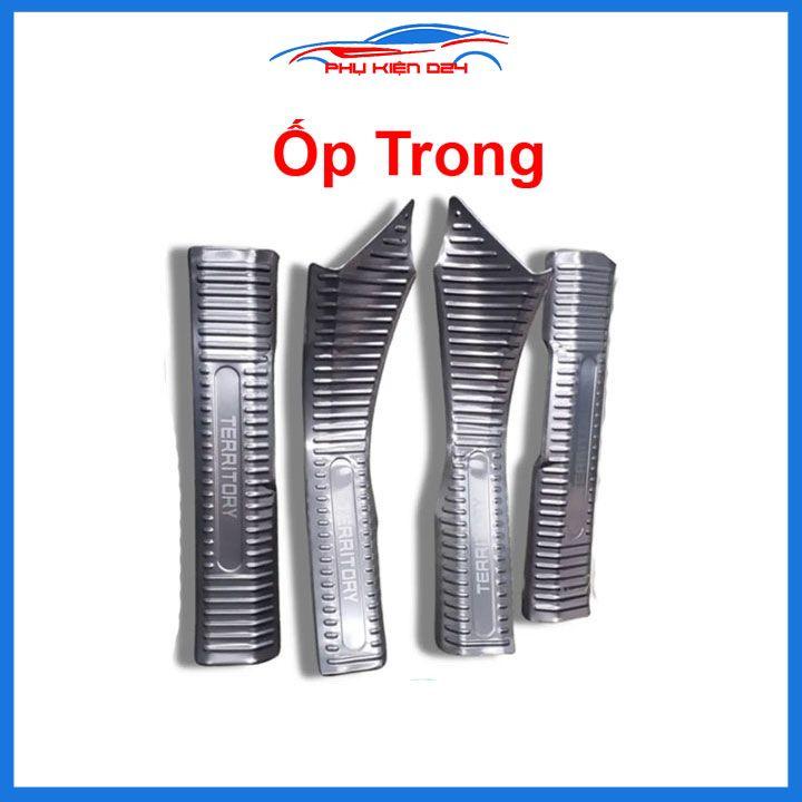 Bộ nẹp bước chân inox ô tô Territory 2022-2023-2024 chống trầy làm đẹp ô tô