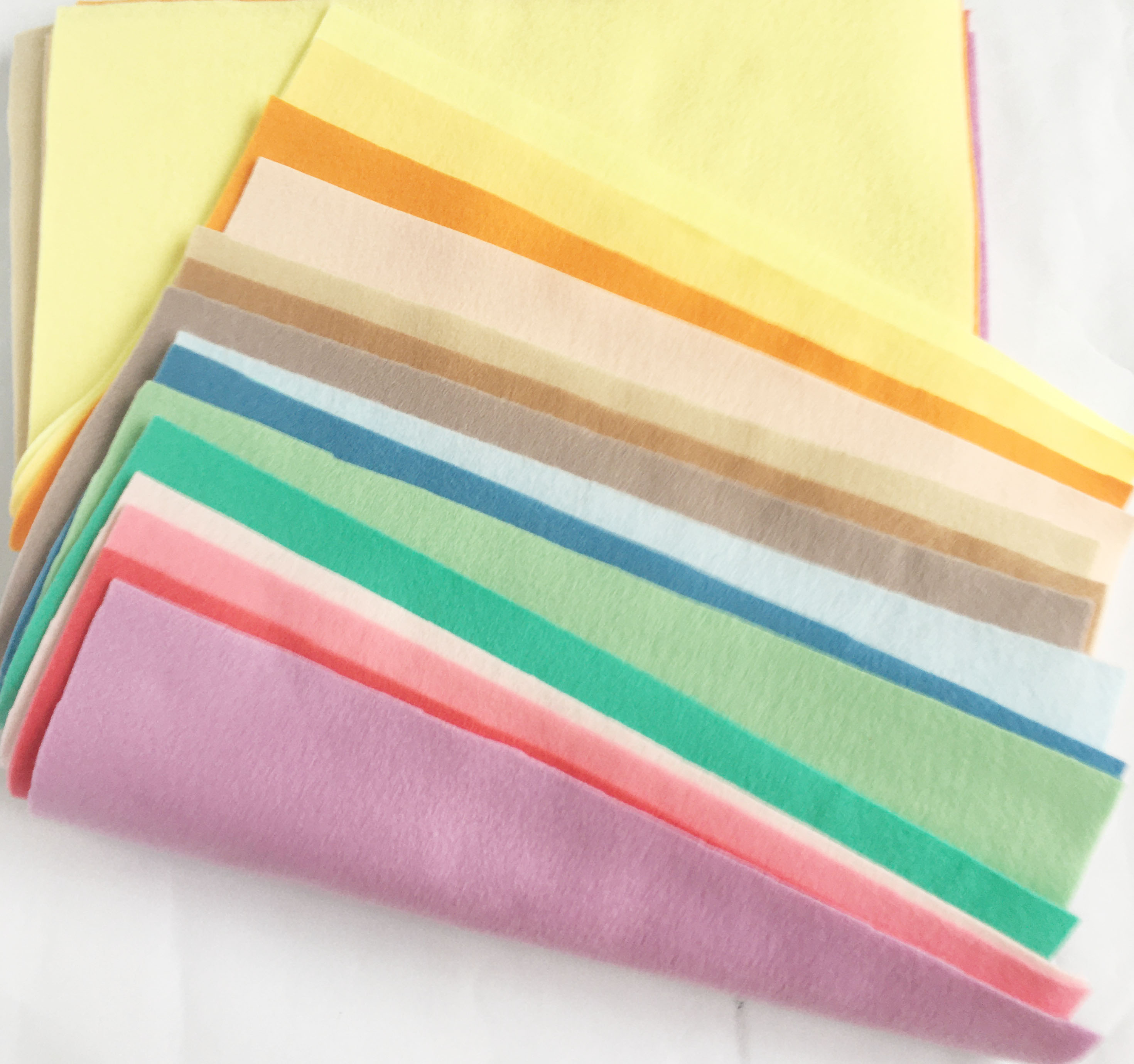 Combo 16 vải nỉ mềm Hàn Quốc cao cấp D30XR37cm 16 màu  làm đồ handmade, craft, thủ công