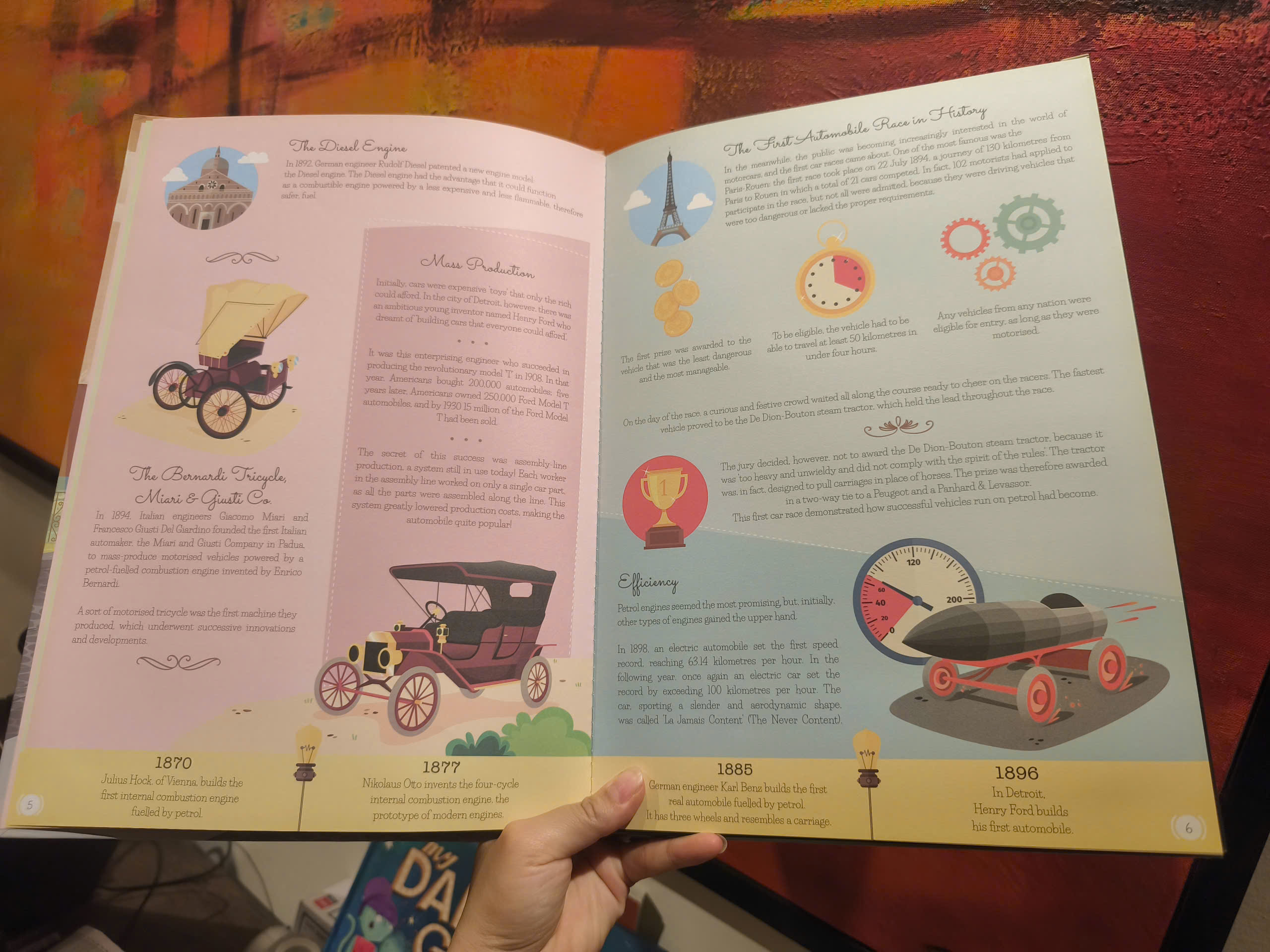Sách - Build an Automobile by Valentina Manuzzato - Book and 3D Model in English - Lắp ghép mô hình Ô tô tiếng Anh