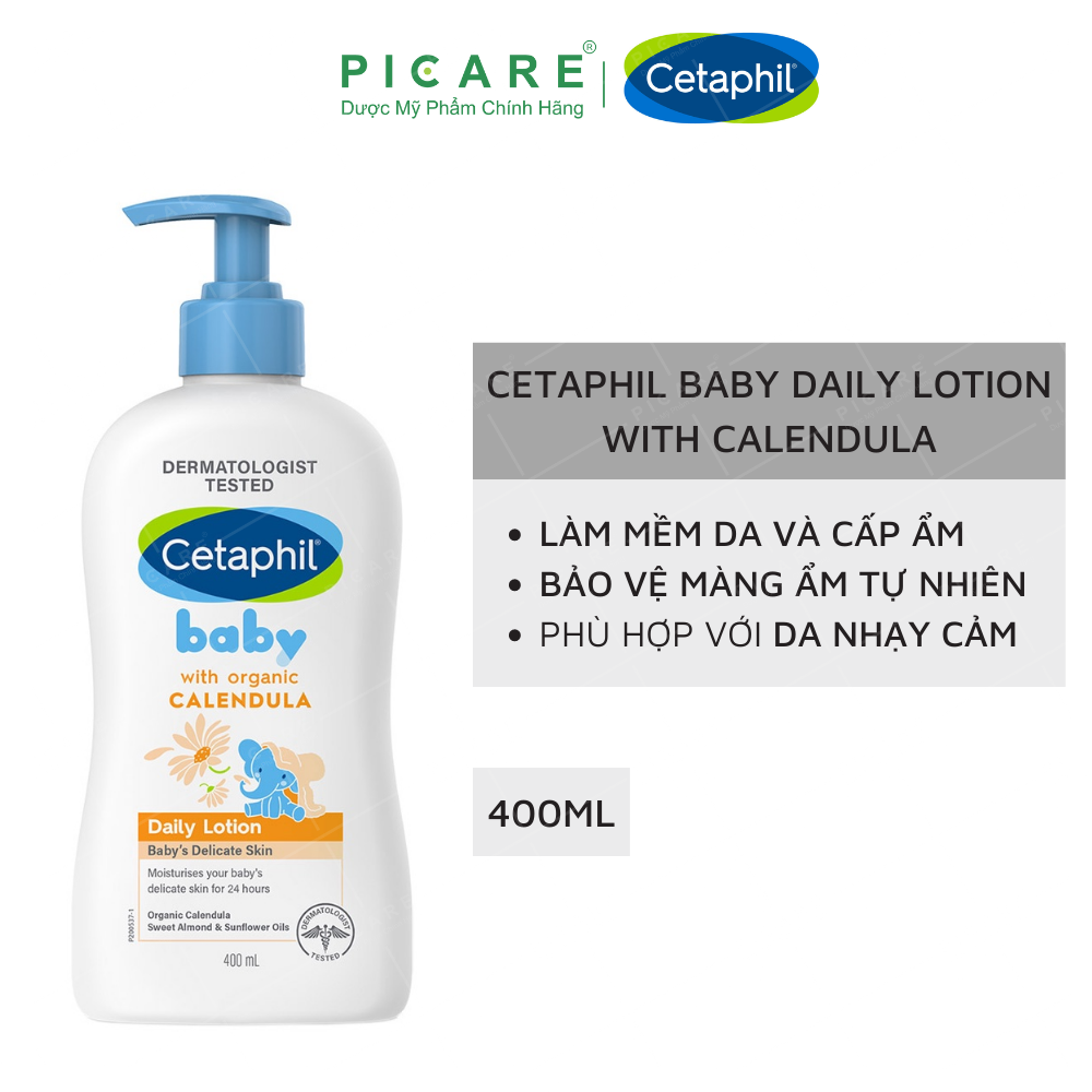 Sữa Dưỡng Ẩm Dịu Nhẹ Hằng Ngày Cho Bé Cetaphil Baby Daily Lotion with Organic Calendula 400ml