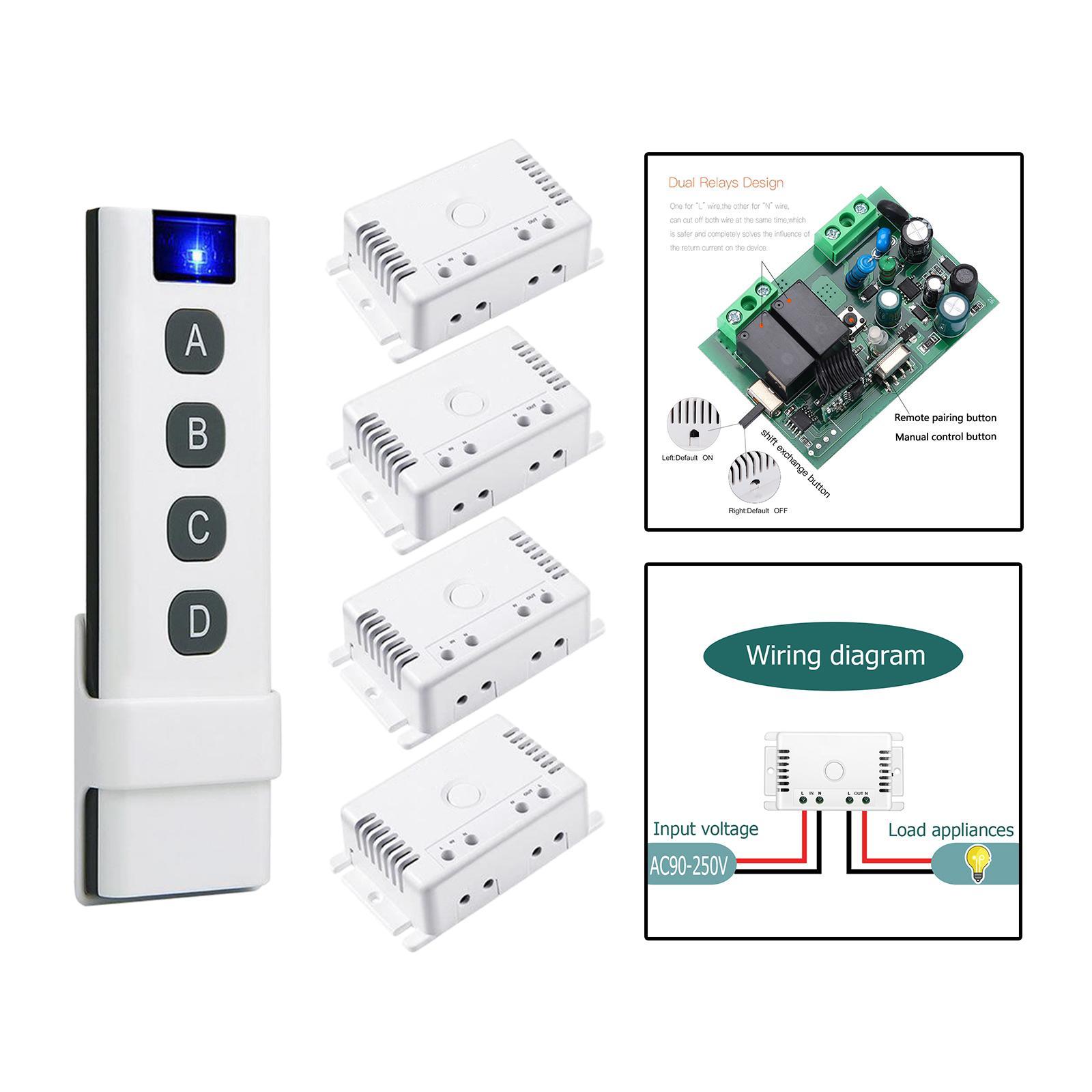 Wireless Digital Remote Control Switch 433MHz for Household Appliances