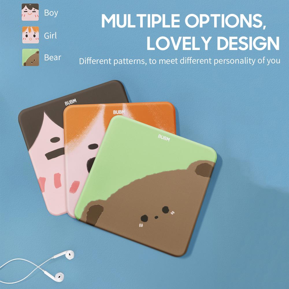 Bàn di chuột hoạt hình BUBM Mềm mại Nhiều lựa chọn Thiết kế đáng yêu Lót silicone Mịn & Bền Không trơn trượt