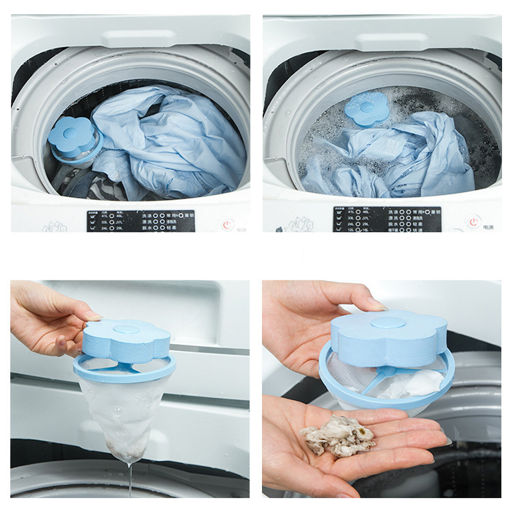 Bộ 2 phao lọc hút cặn gom giấy vụn và rác bẩn tích tụ trong máy giặt giúp quần áo sạch và thơm hơn