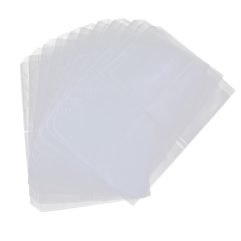 30x Clear Binder Pocket 100% Recycled A5 Ring Binder for 6-Ring Loose Leaf