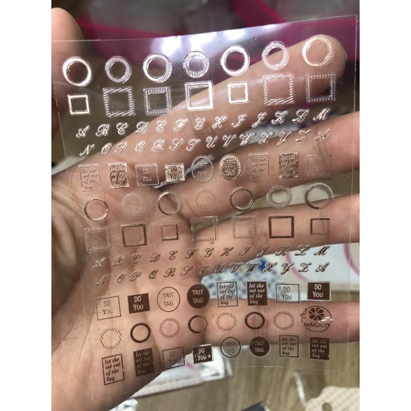 Mẫu dán chữ kí , stick dán móng tay