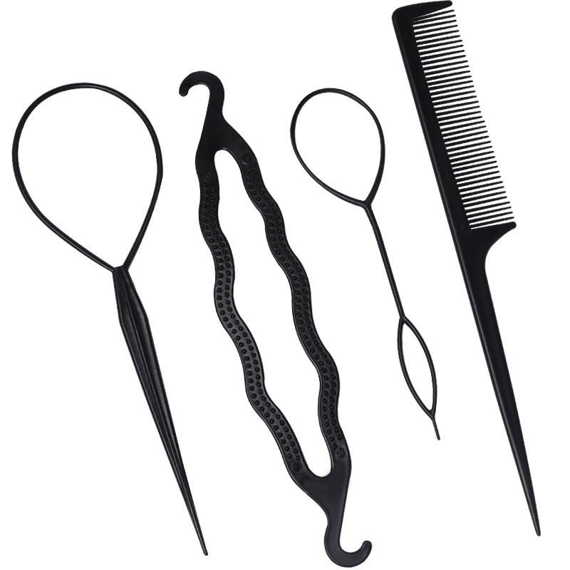 ️bộ phụ kiện tóc rút,tạo kiểu tóc:set 4 sp