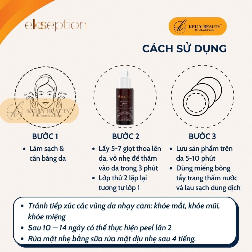 ekseption Pure Skin Peel - Cải Thiện Tình Trạng Mụn; Kiềm Dầu, Se Lỗ Chân Lông, Mềm Mịn Da - Kelly Beauty