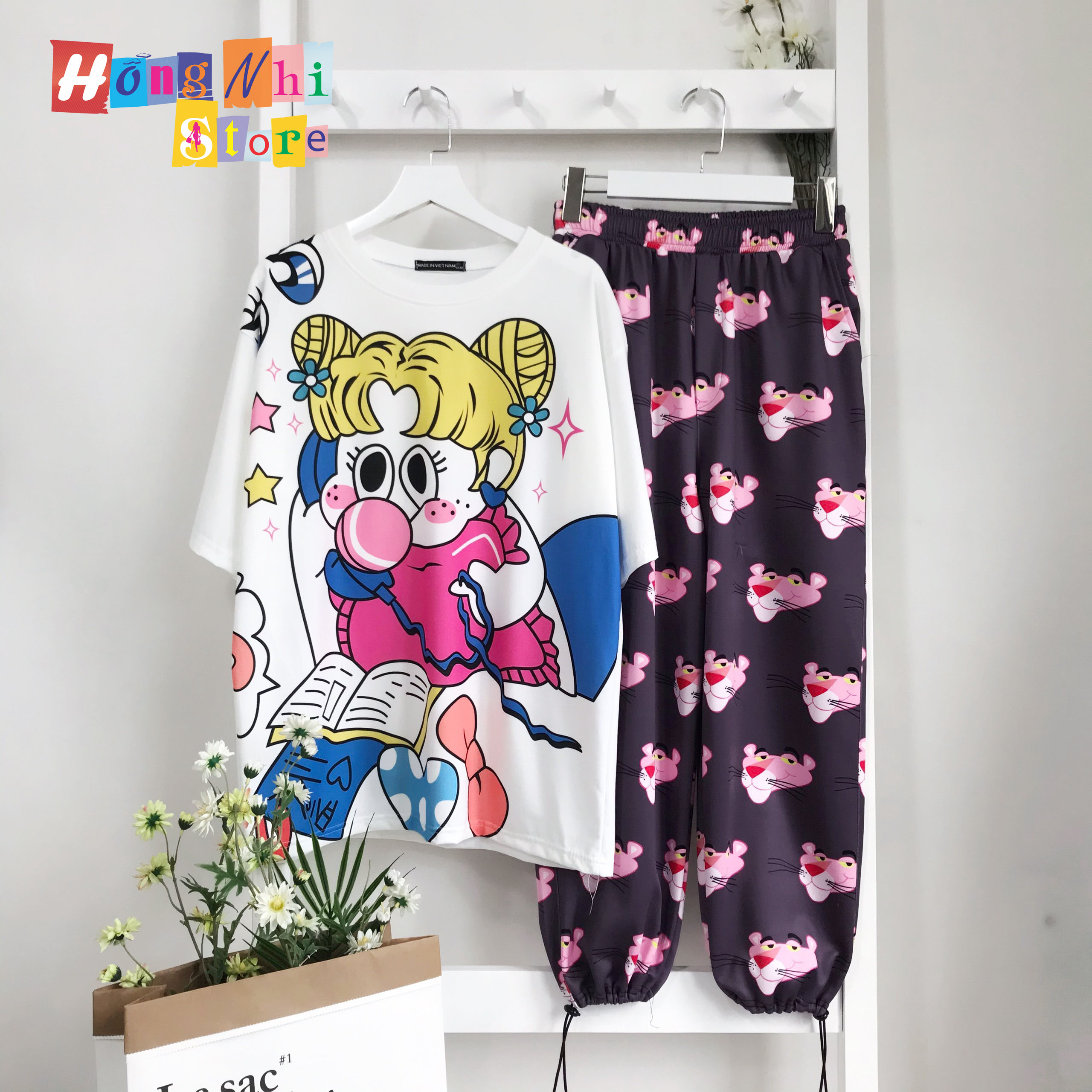 Quần Jogger Cartoon Pant Unisex Quần Con Cọp , Quần Hoạt Hình Dài Lưng Thun Bo Lai - MM