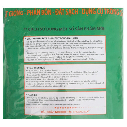 GÓI 2 KG - GIÁ THỂ MÙN DỪA PN ( ĐÃ QUA XỬ LÍ) TRỒNG RAU MẦM