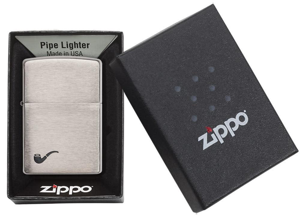 Bật Lửa Zippo Pipe Brushed Chrome 200PL