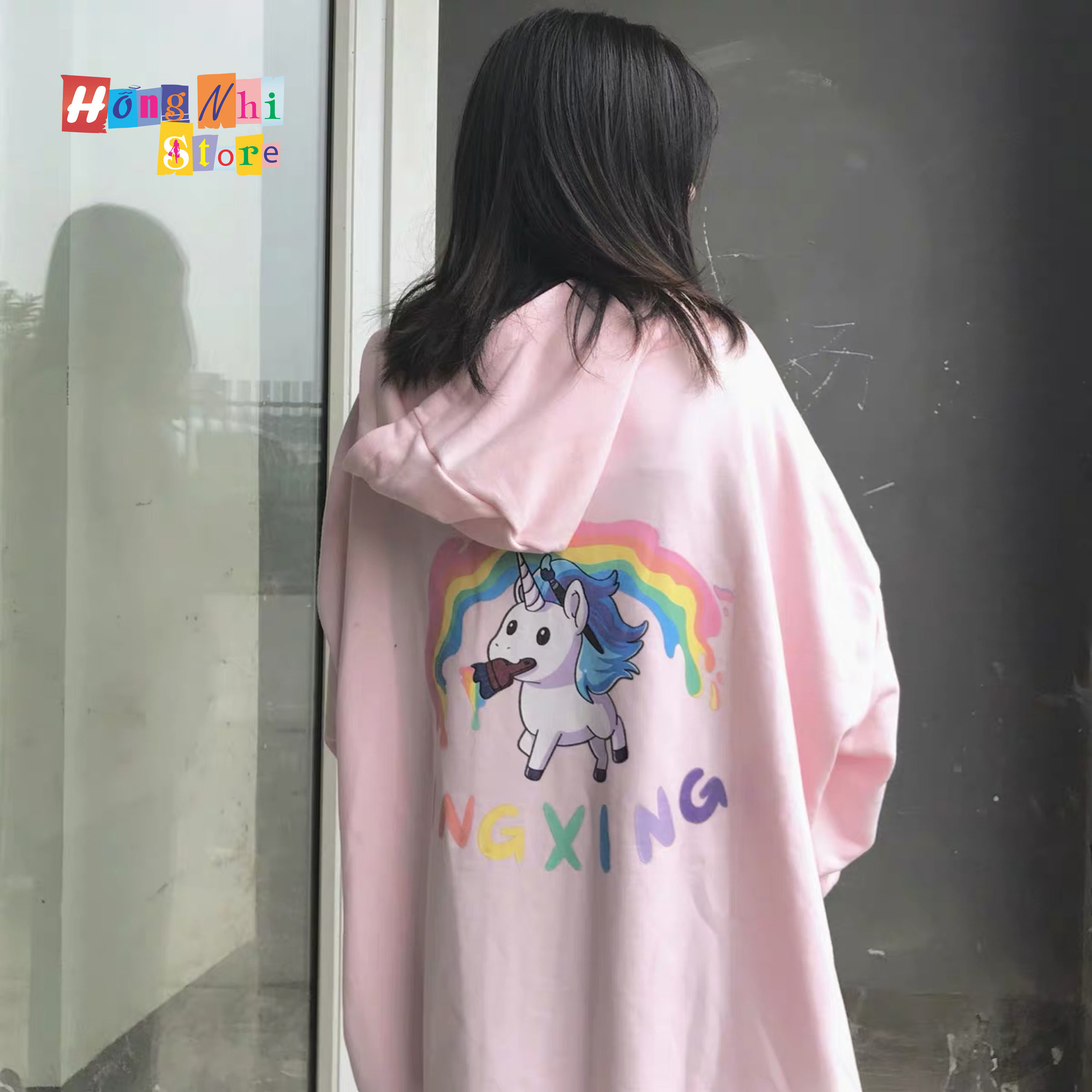 Áo Khoác Hoodie Zip In Hình INGXING Oversize Ulzzang Unisex Dáng Rộng - MM