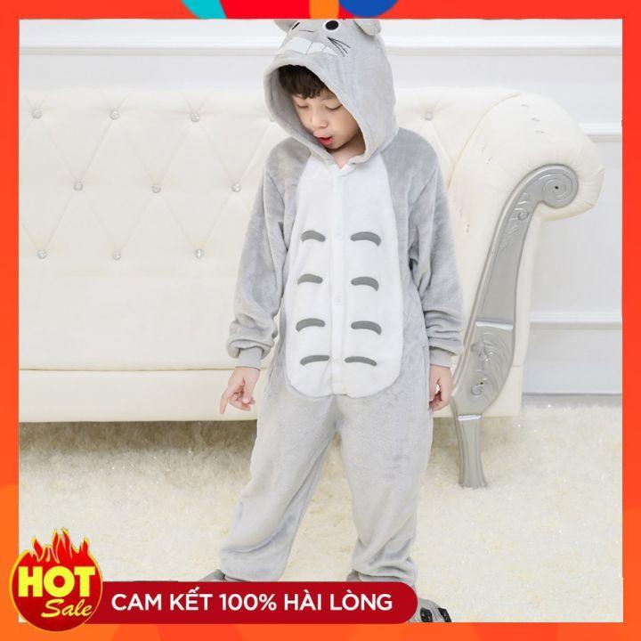 Bộ Đồ Thú Totoro - Bộ đồ thú Totoro Xám Trẻ em Dễ Thương