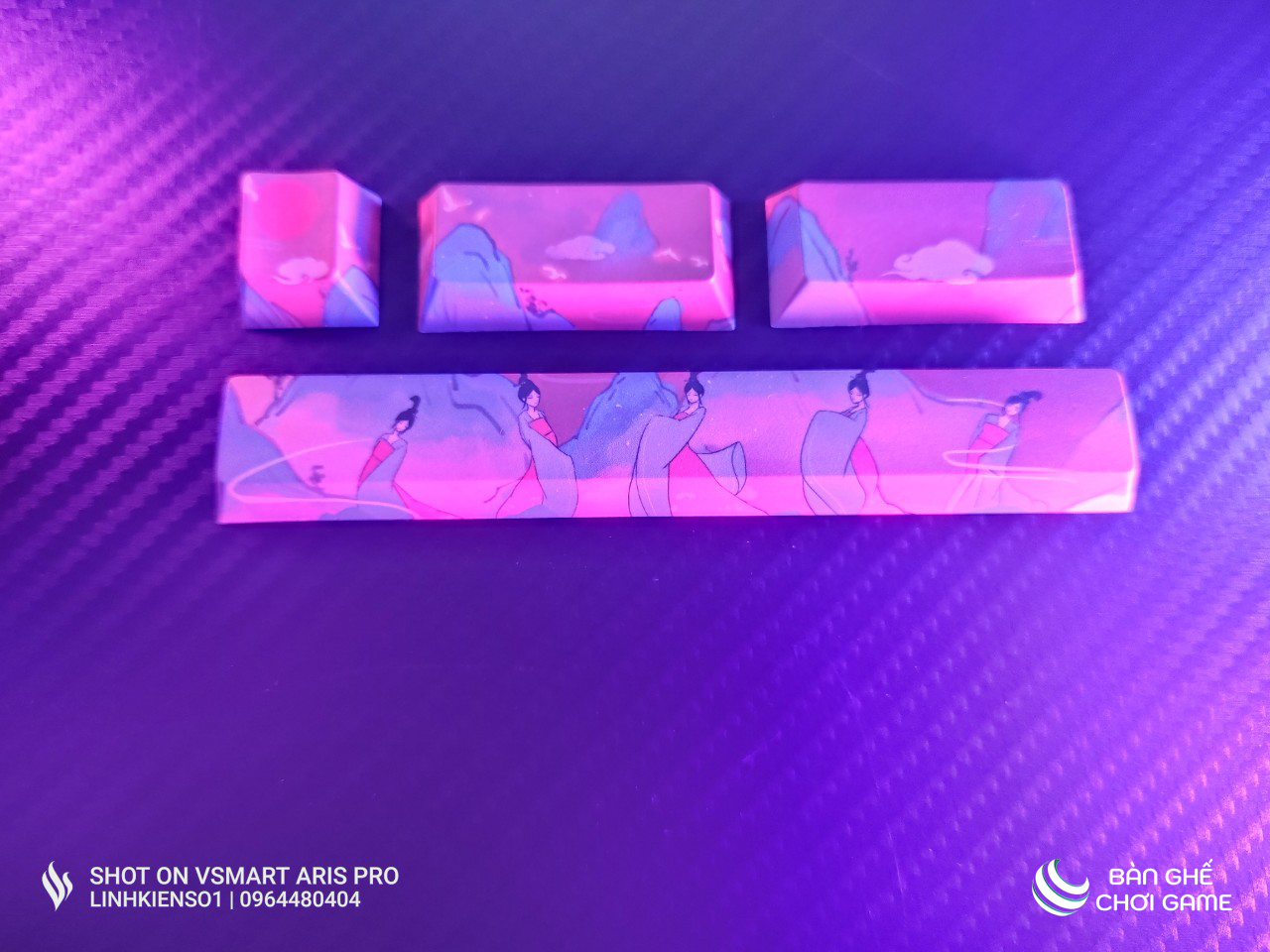 Bộ Keycap Tiên Nữ - Newmen - Cherry Profile - PBT Dye sub (4 nút) -  Hàng chính hãng