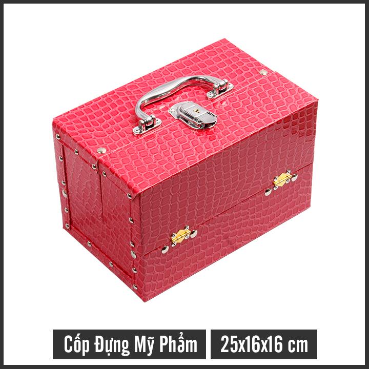 Cốp Đựng Mỹ Phẩm Chuyên Nghiêp 25x16x16 màu hồng