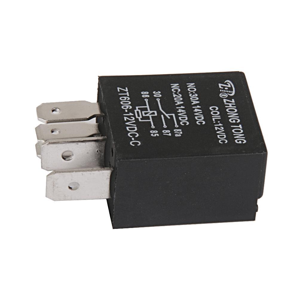 3  Truck Auto 12V 20A   SPDT Relay Relays 5 Pin 5P & Socket 5 Wire