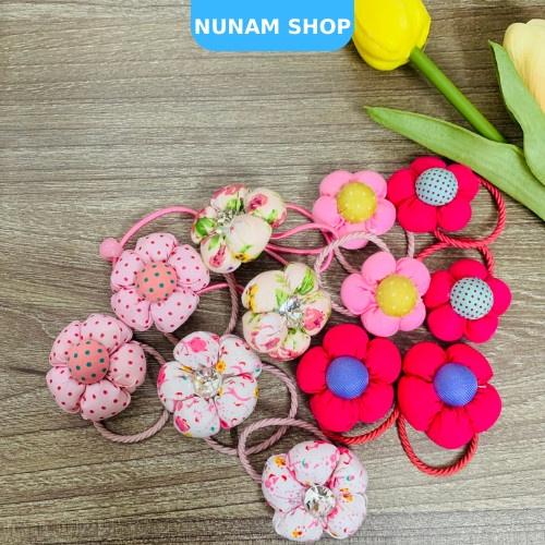 Set 2 cột tóc hoa mai nhiều màu lựa chọn xinh xắn cute cho bé Nunam shop