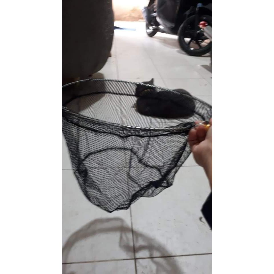 Cán vợt câu cá bằng hợp kim, vành vợt tròn đường kính 35cm , sâu 35cm