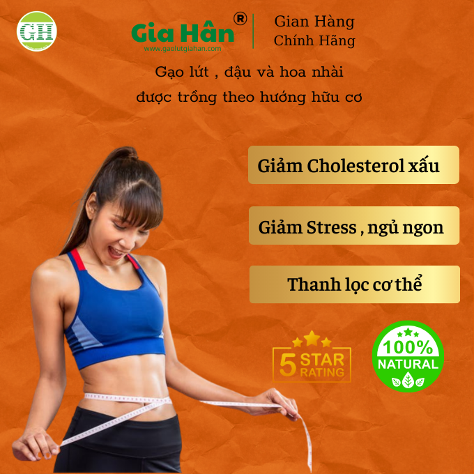 TRÀ GẠO LỨT GIẢM CÂN GIA HÂN , GIẢM MỠ 100% Thiên nhiên