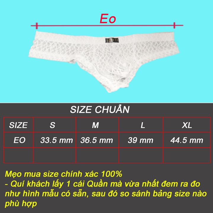 Quần lót nam ren lưới thoáng mát - QL06A