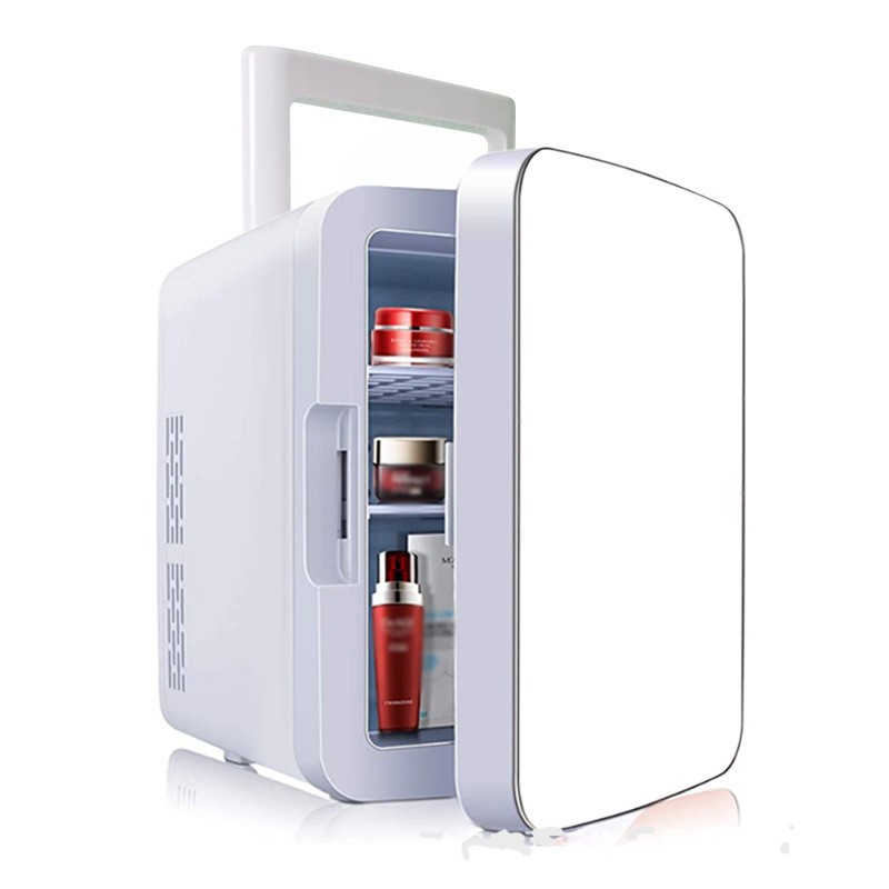 Tủ lạnh mini 12L mặt gương đựng mỹ phẩm (dùng được tại nhà và trên ô tô