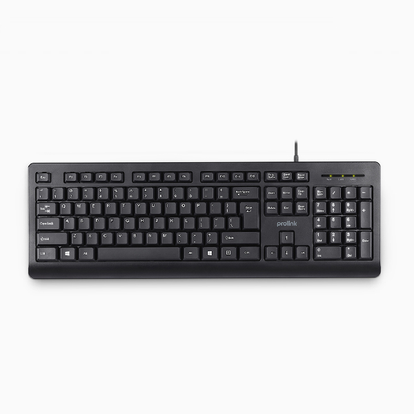 Bàn phím máy tính có dây PROLiNK PKCS1008 Fullsize cao cấp, chống thấm, độ nhạy cao dành cho PC, Laptop - Hàng chính hãng