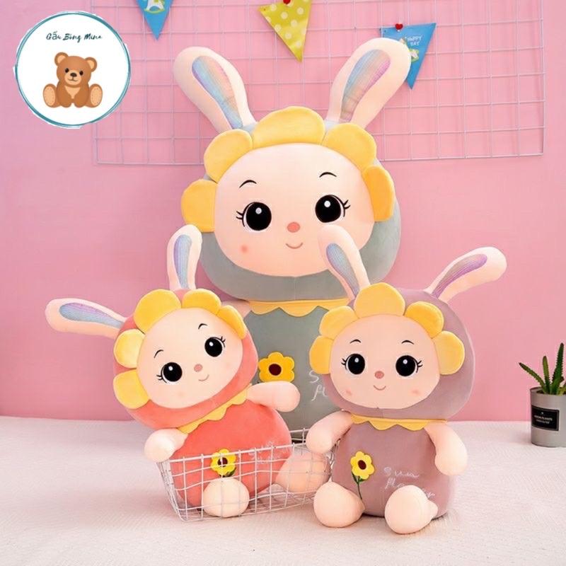 Gấu Bông Thỏ Hoa Mặt Trời Sun Flower Kính thước 25cm
