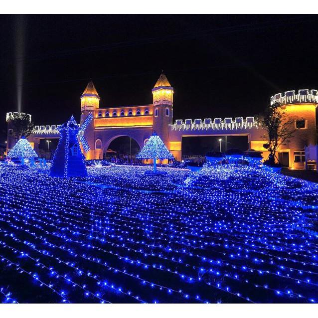 Dây đèn led trang trí Noel Màu Xanh Dương 50M
