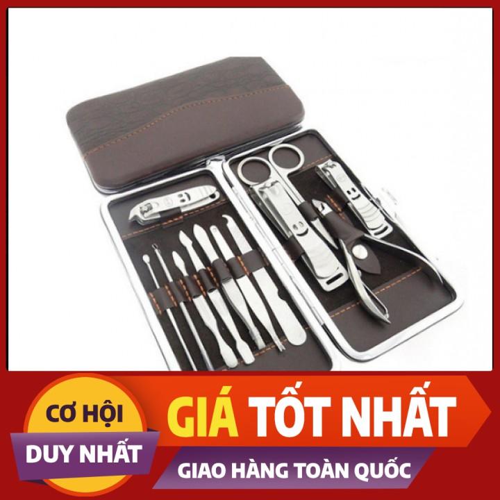 Bộ Cắt Móng Tay 12 Món Bằng Thép Inox Không Gỉ, Sắc Bén Nhỏ Gọn,Đa Năng