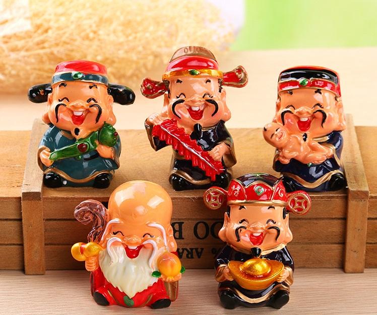 Bộ tượng 5 ông thần tài may mắn, tài lộc