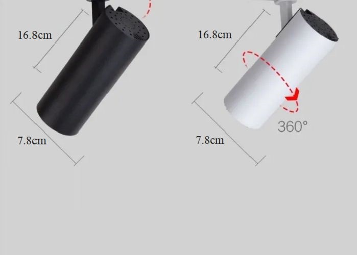 Combo 10 đèn Led rọi ray ông bơ 30W trang trí shop( Tặng kèm thanh ray 2m ) hàng chính hãng