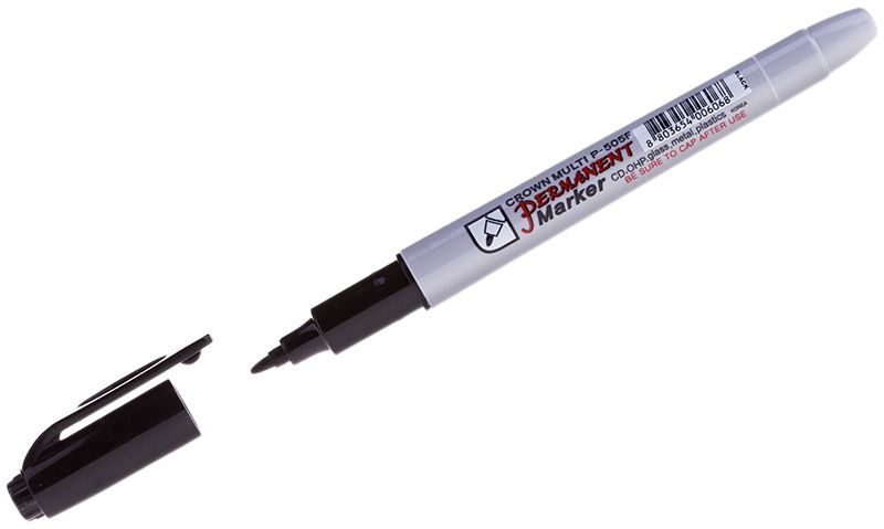 Bộ 3 Bút Lông Dầu Crown P-505F - Mực Đen