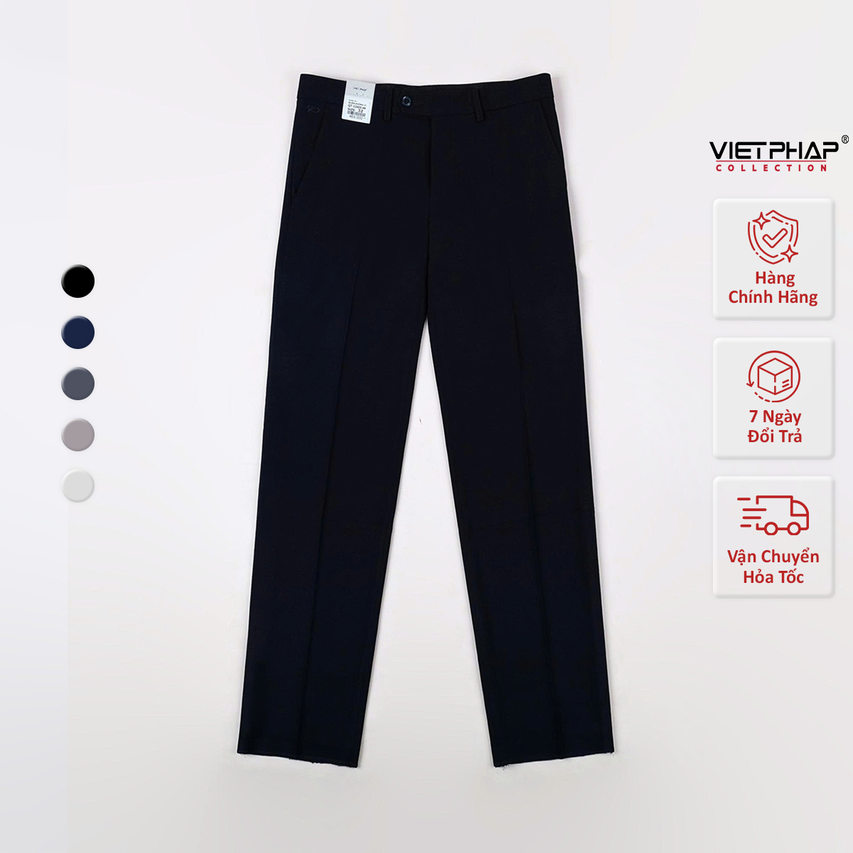 Quần Tây Nam VIỆT PHÁP Form Classic Không Ly Chất liệu Cao Cấp Chống Nhăn, Độ Bền Cao 33009
