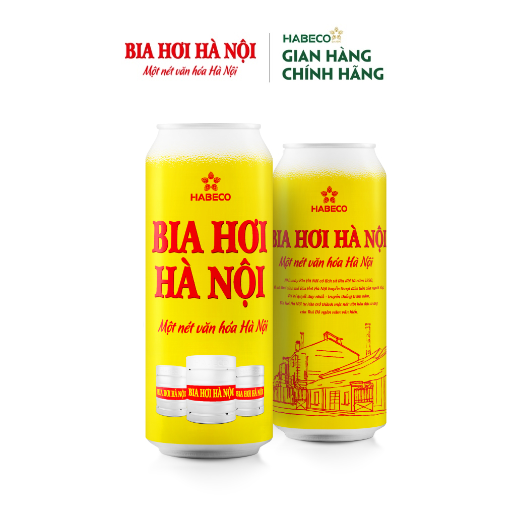 Bia Hơi Hà Nội - Thùng 24 lon 500ml - Phiên bản Tết