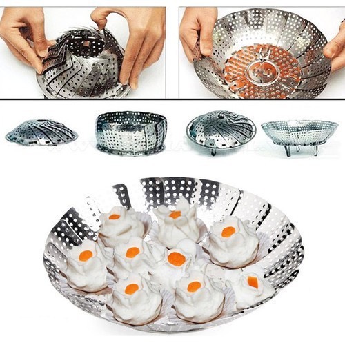 Xửng Hấp Inox Gấp Gọn Thông Minh