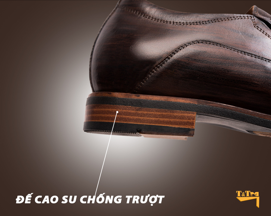 GIÀY TĂNG CHIỀU CAO NAM A201 NÂU TỐI CAO 6CM