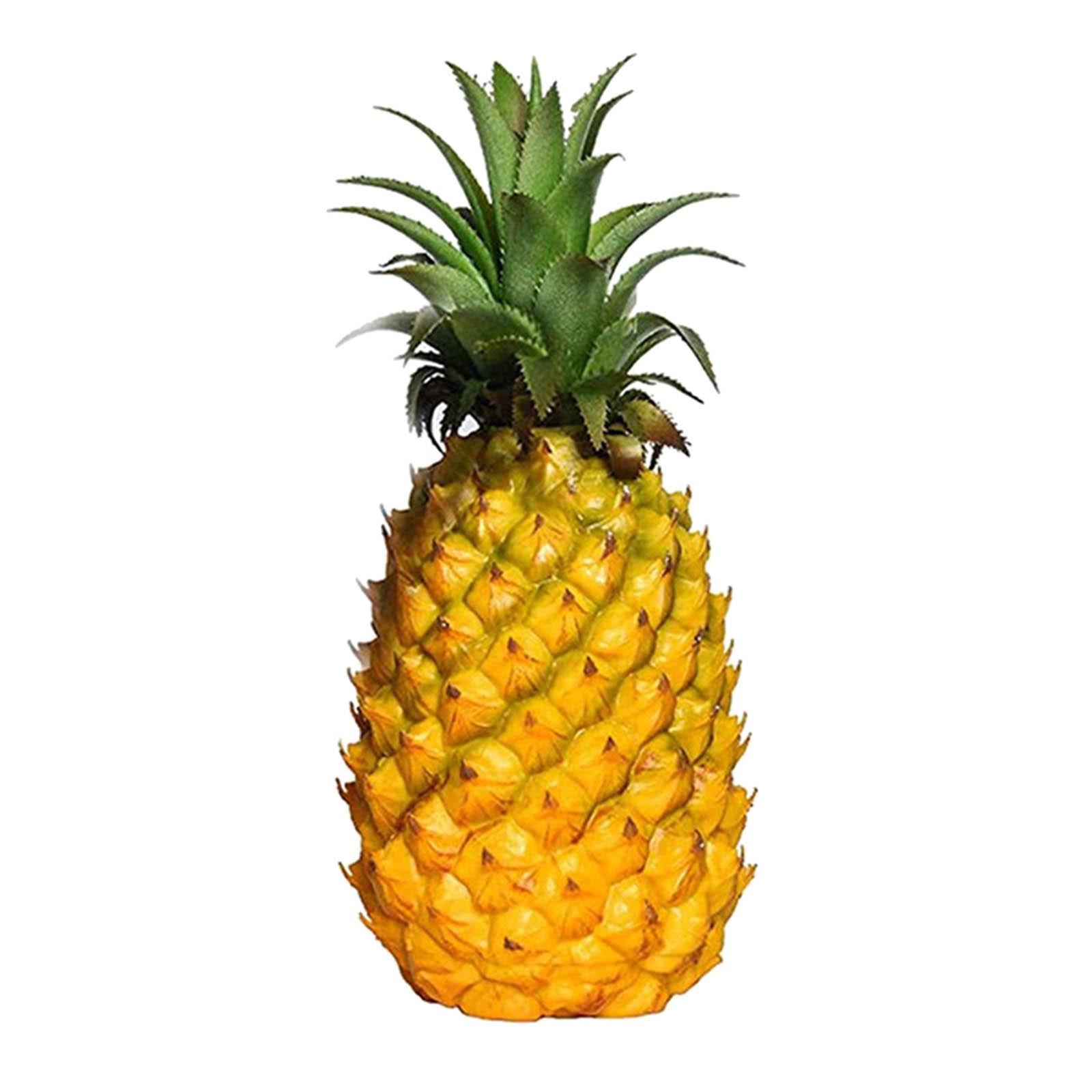 2Packs Modern Artificial Pineapple Fake Fruit Figurine Plant Decor 27x12cm
