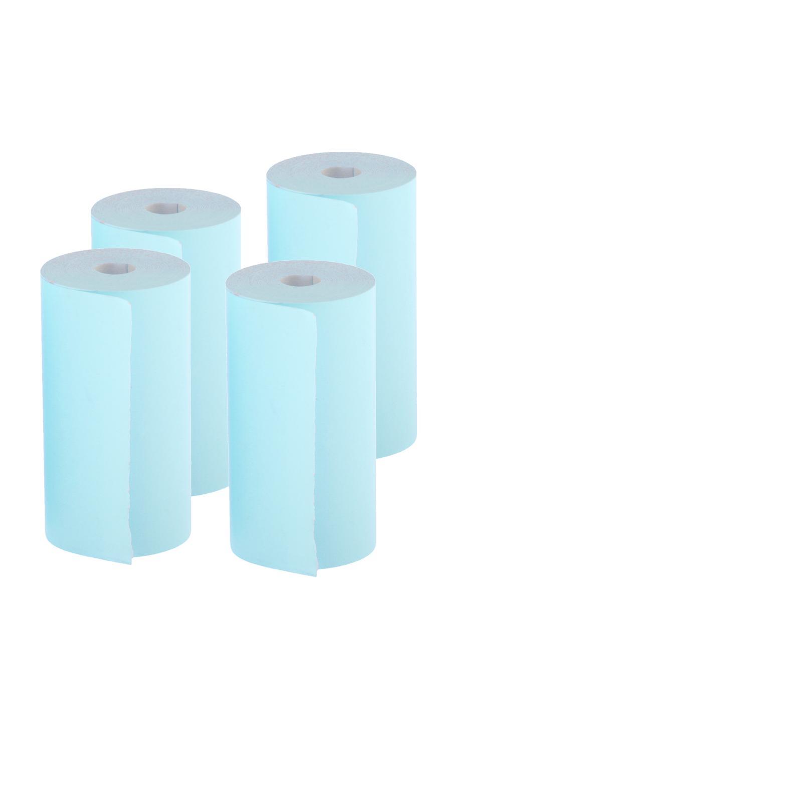 5pcs Blue Thermal Printing Paper Roll Label Paper +Wireless Bluetooth Paper Note Printer Portable