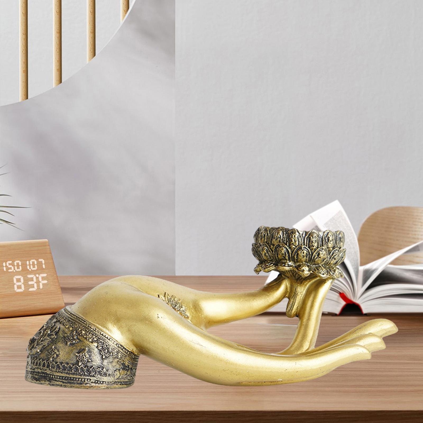 Buddha Candle Holder Retro for Restaurant Decoration Meditation Relax Gift