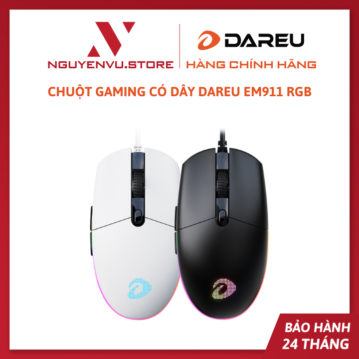 Chuột Gaming có dây Dareu EM911 RGB - Hàng chính hãng