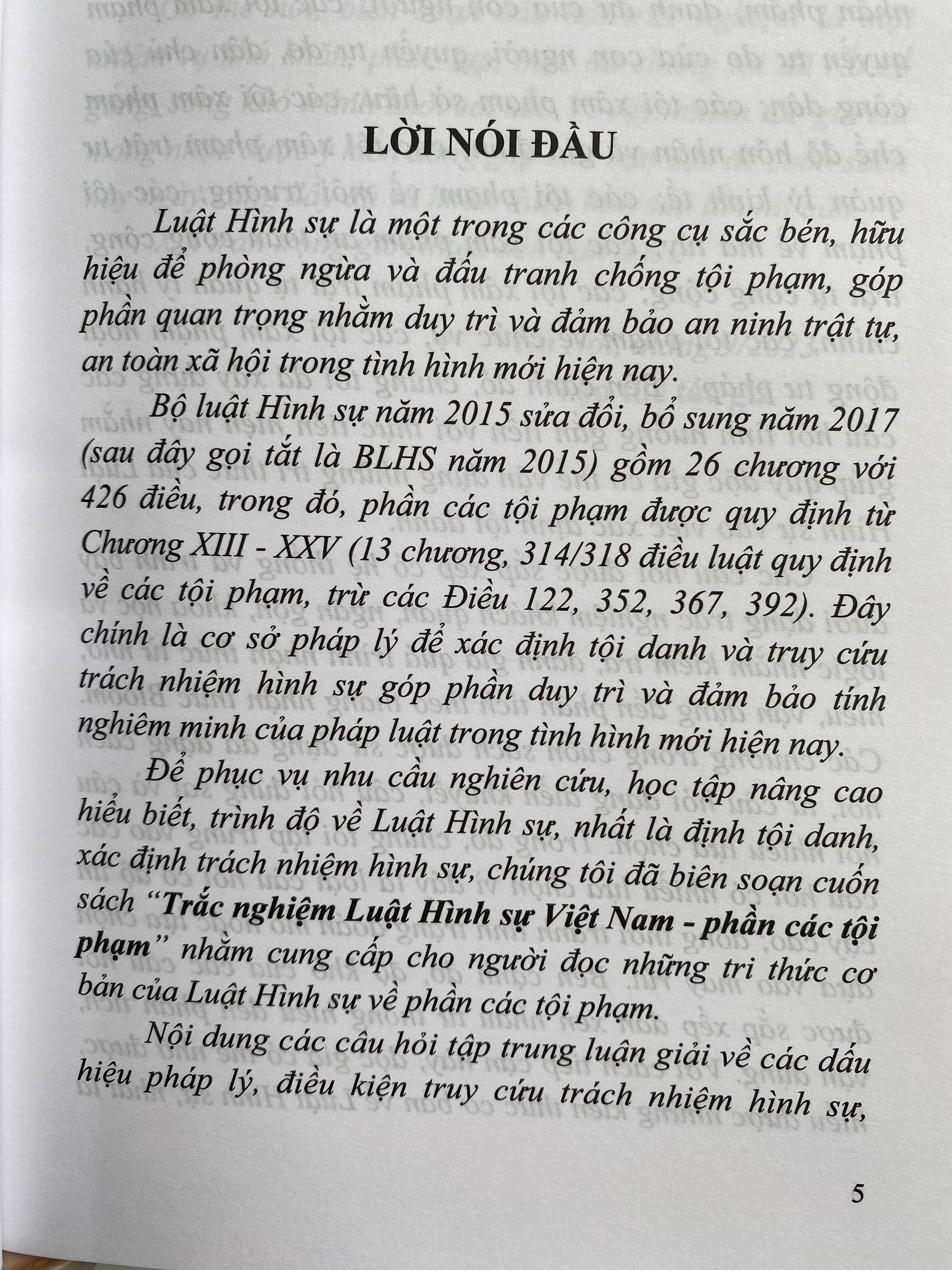 Trắc Nghiệm Luật Hình Sự Việt Nam - Phần Các Tội Phạm