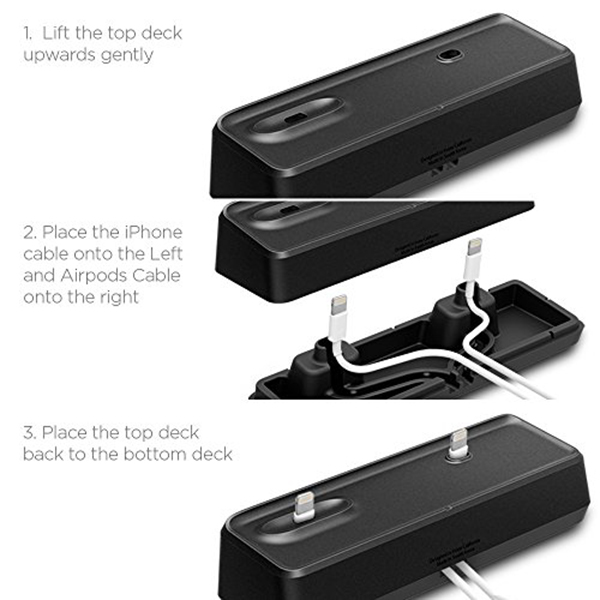 Đế sạc đa năng Iphone &amp; AirPods Universal Stand - Hàng chính hãng