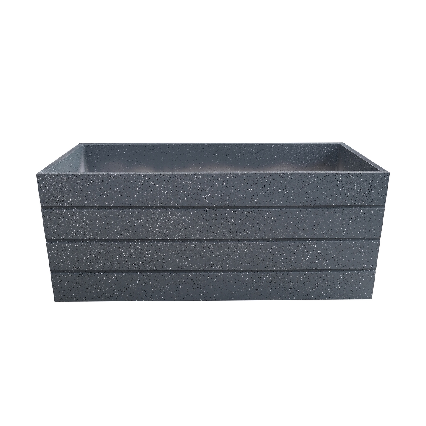 Chậu composite chữ nhật 50*20*25 kẻ sọc Home Việt
