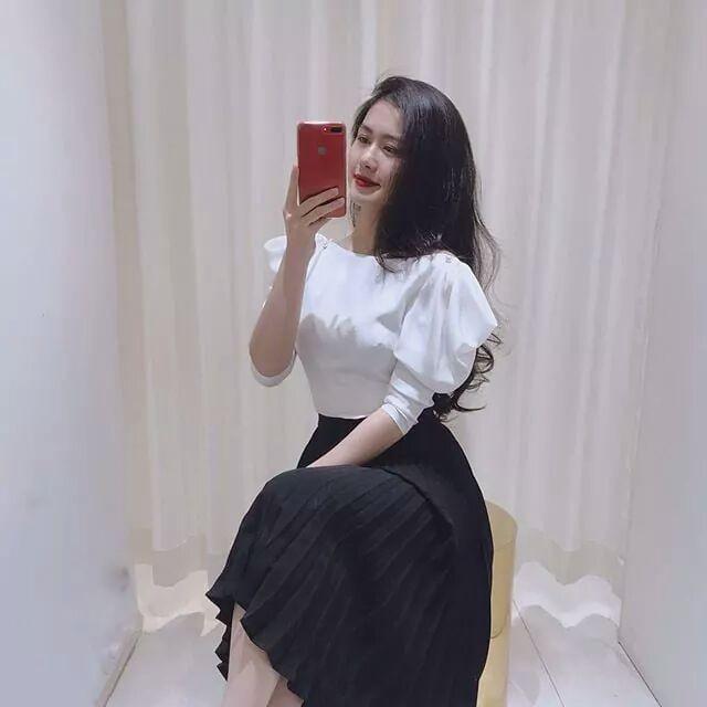 ÁO CỔ THUYỀN TAY PHỒNG NANA