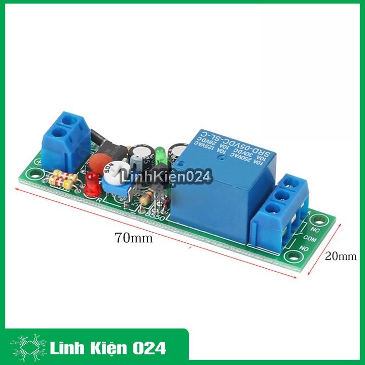 Module Tạo Trễ NE555 Đóng Cắt Relay 5VDC Thời gian 0-60s